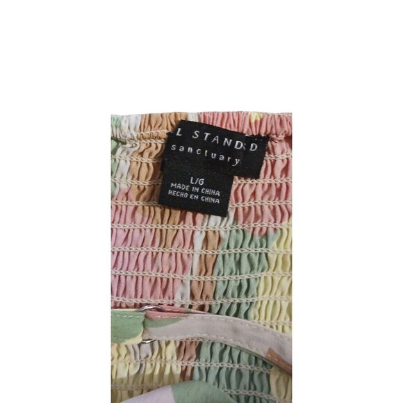 Sanctuary Babydoll Maxi Dress L Tiered Empire Waist Resort Cruise Wedding Shower - Picture 7 of 11